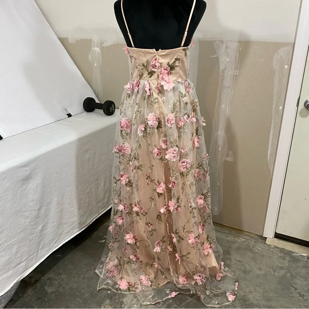 Ever After Dress Chic Floral Maxi Dress with Pink Accents - Picture 7 of 15